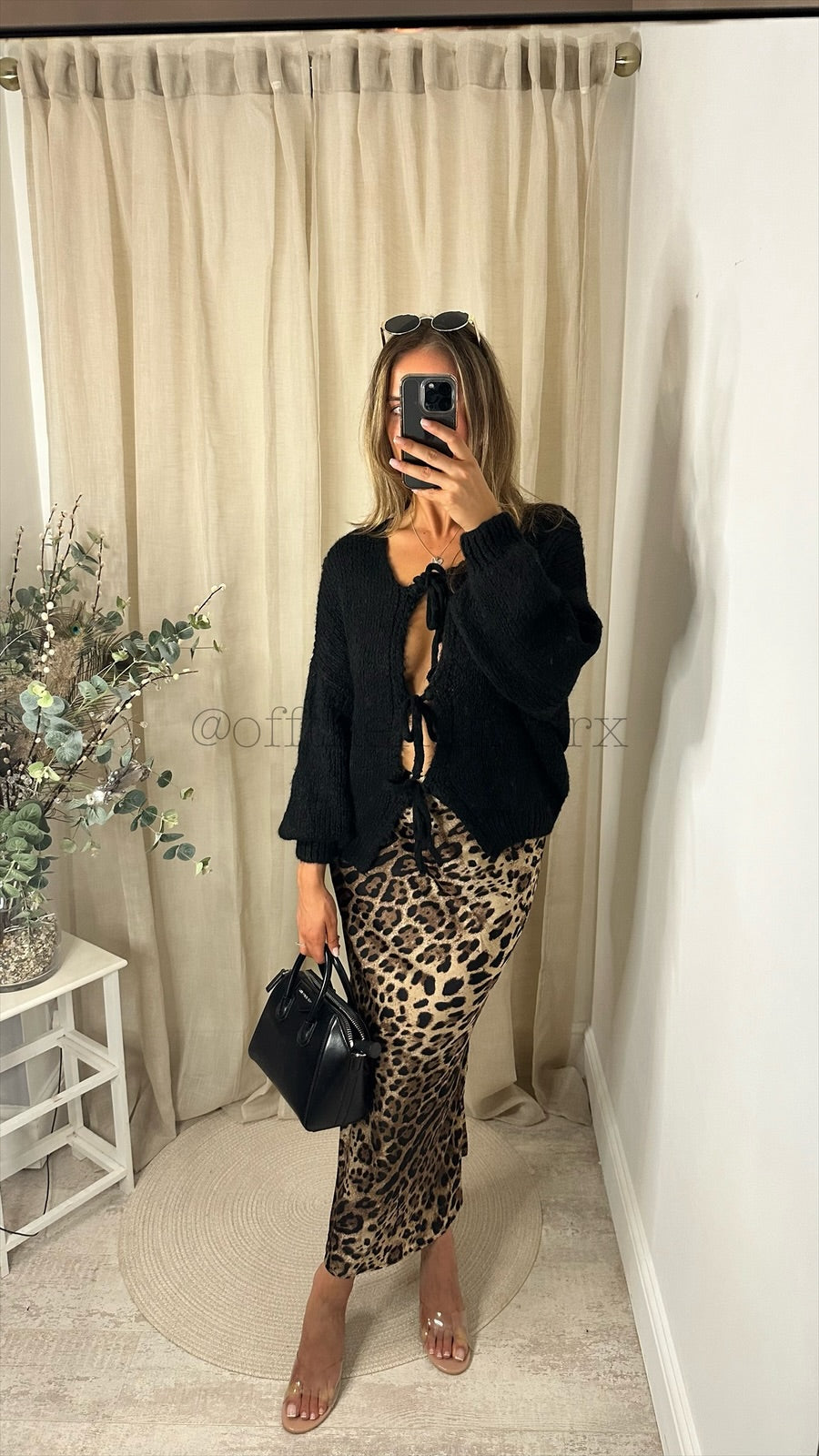 ESTHER LEOPARD PRINT SILK SKIRT