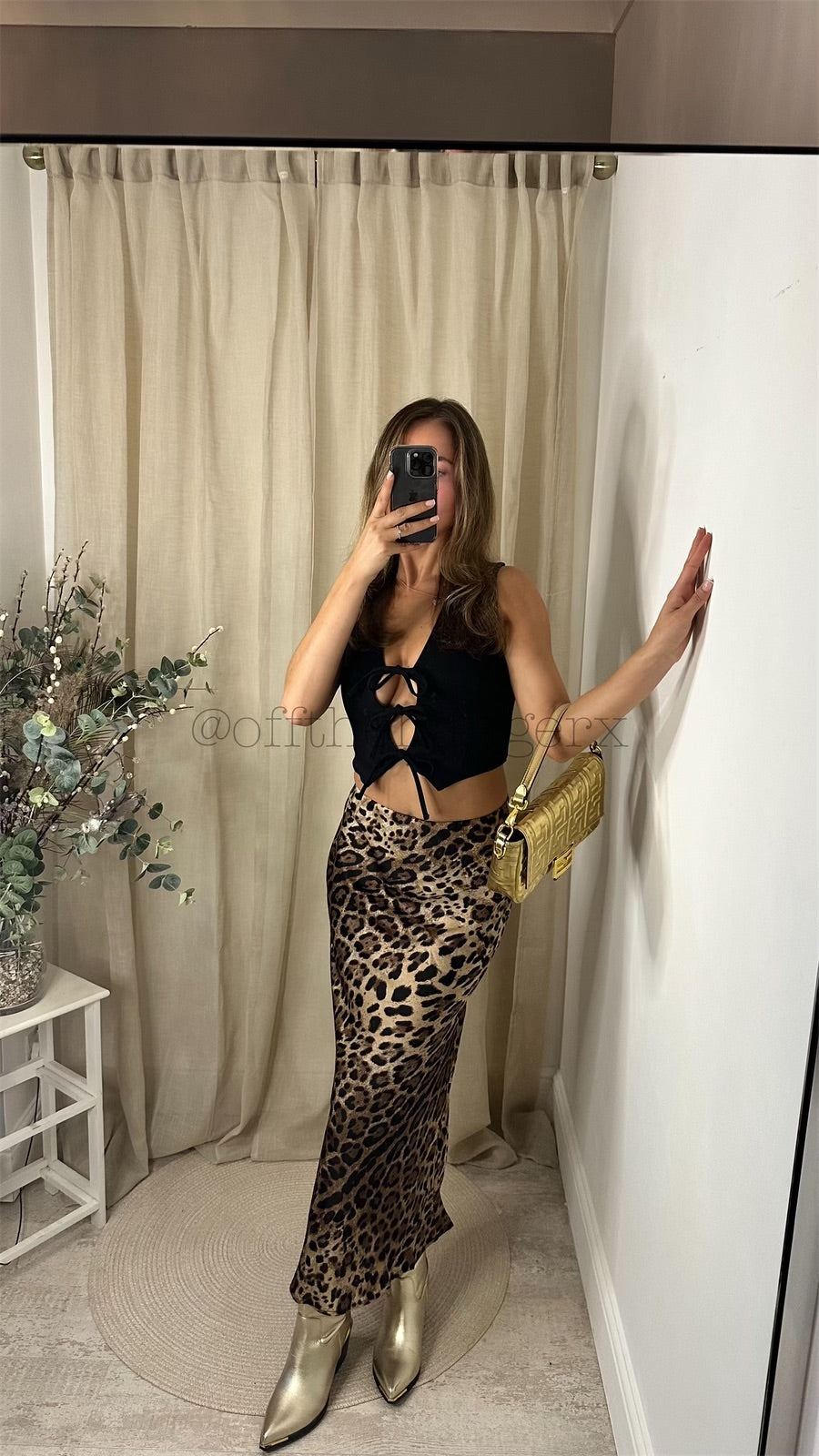 ESTHER LEOPARD PRINT SILK SKIRT