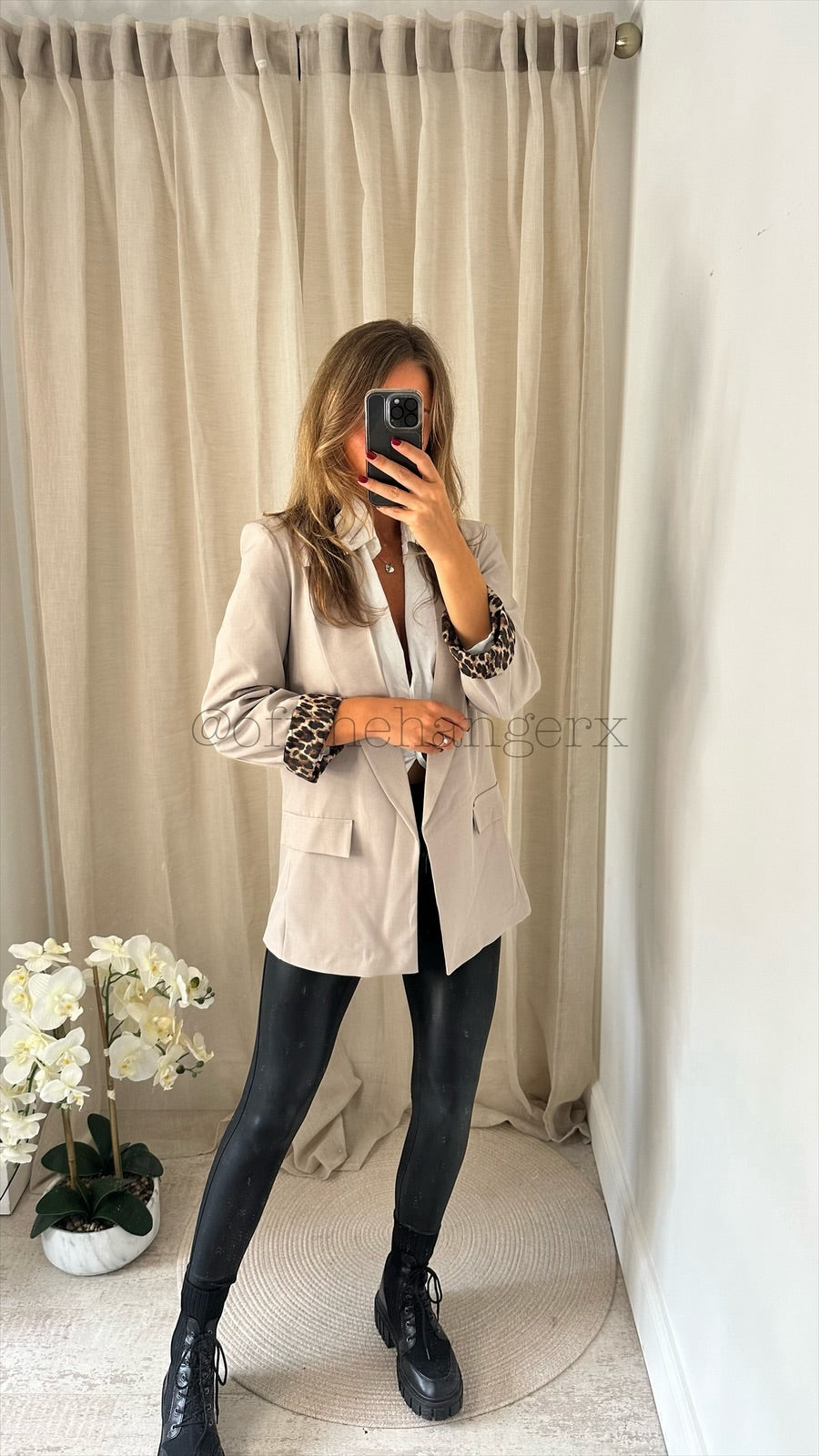 SERENA LEOPARD LINED LONGLINE BLAZER