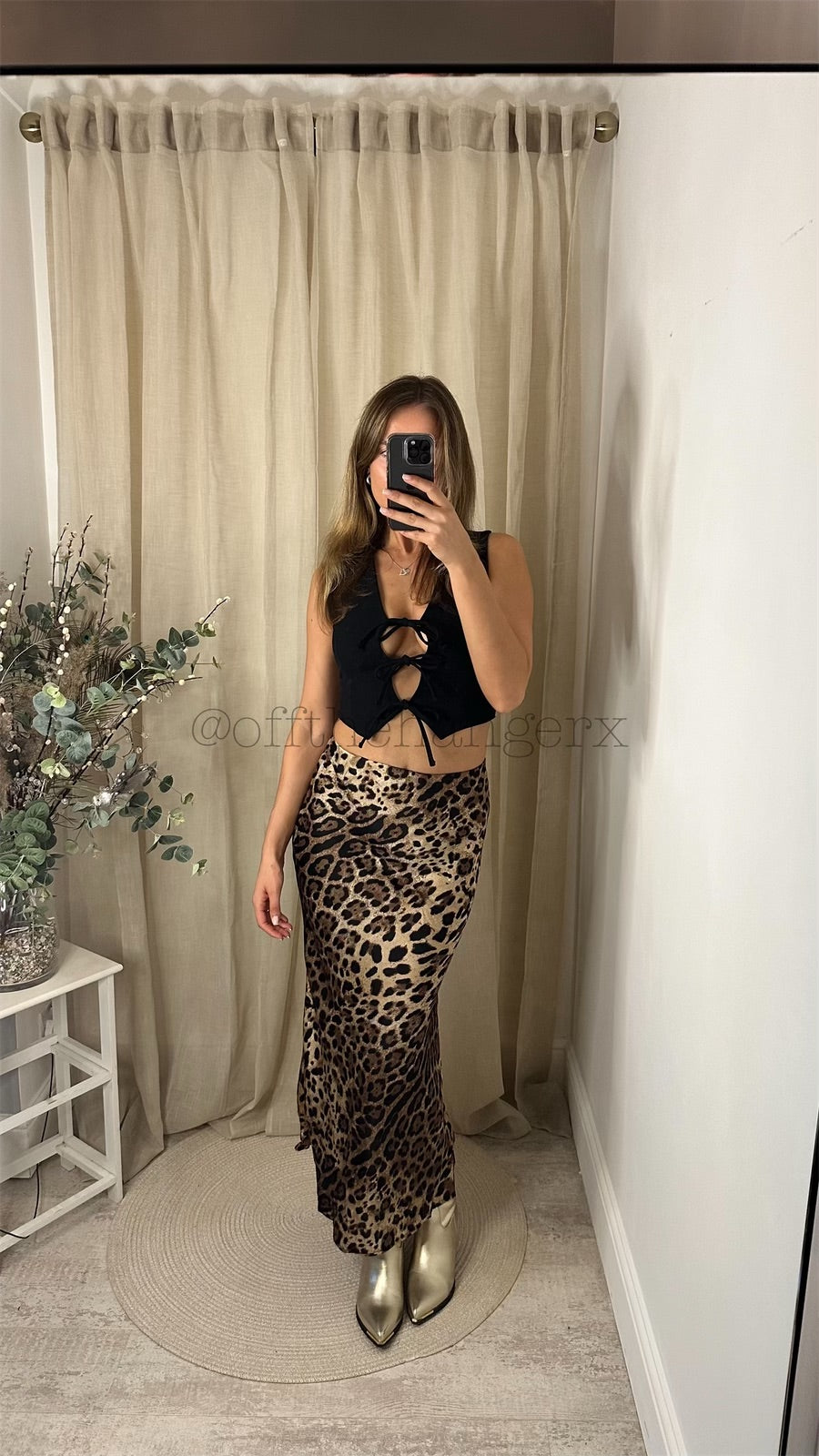 ESTHER LEOPARD PRINT SILK SKIRT