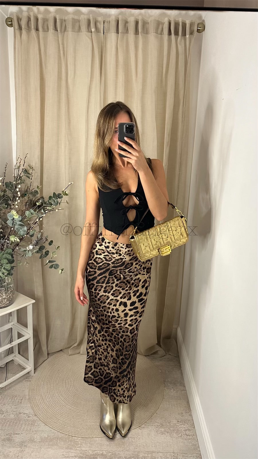 ESTHER LEOPARD PRINT SILK SKIRT