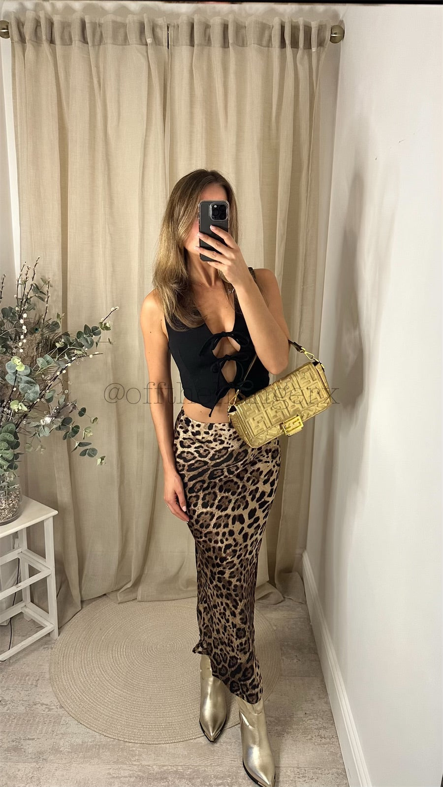 ESTHER LEOPARD PRINT SILK SKIRT