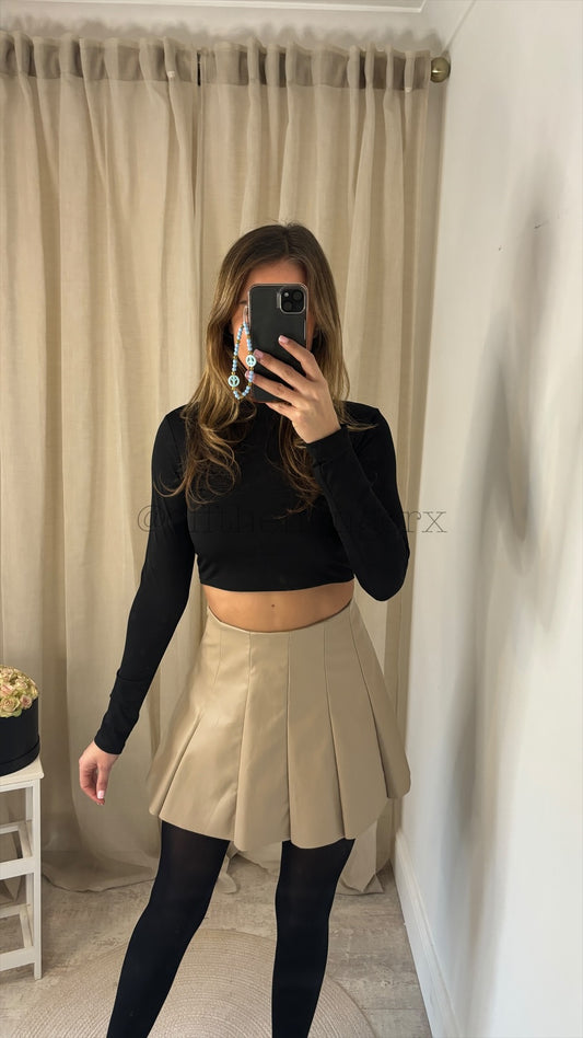 JENA PU PLEATED SKIRT