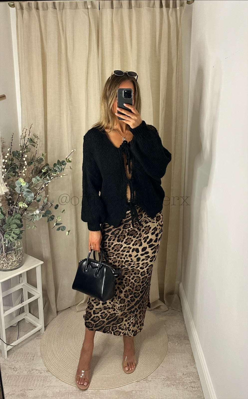 ESTHER LEOPARD PRINT SILK SKIRT