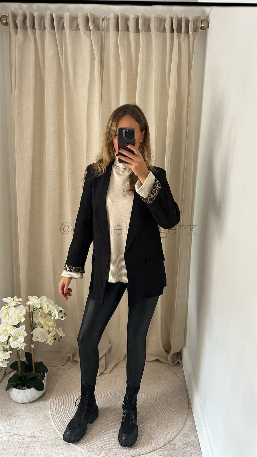 SERENA LEOPARD LINED LONGLINE BLAZER